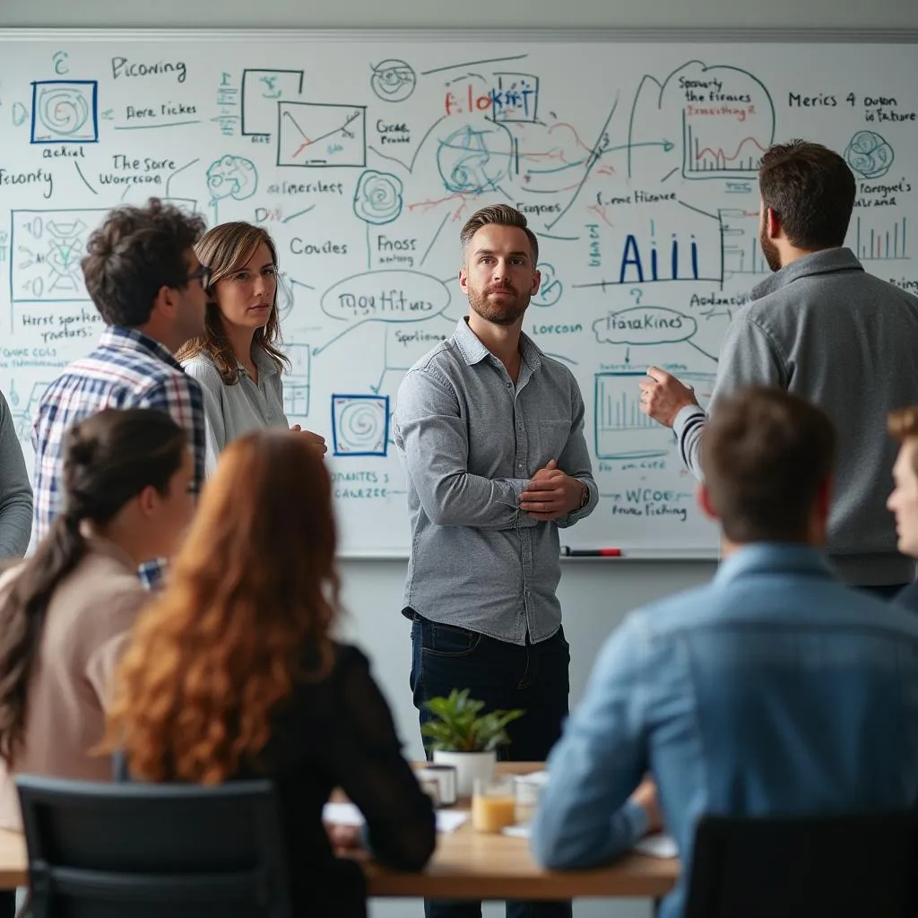 Séance de brainstorming sur l'IA